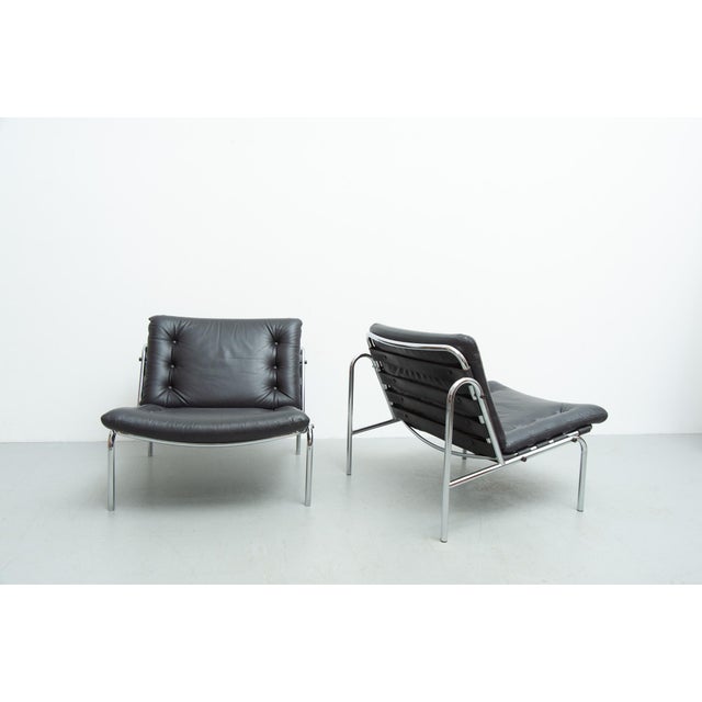 Black Osaka Armchairs by Martin Visser for T Spectrum, 1960s, Set of 2 For Sale - Image 8 of 18
