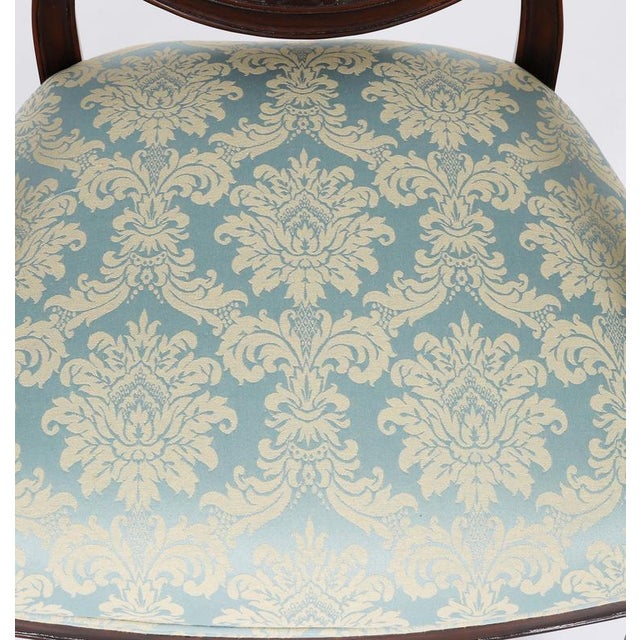 Wood Antique Federal Revival Shield Back Armchairs, 1920s, Set of 2 For Sale - Image 7 of 14