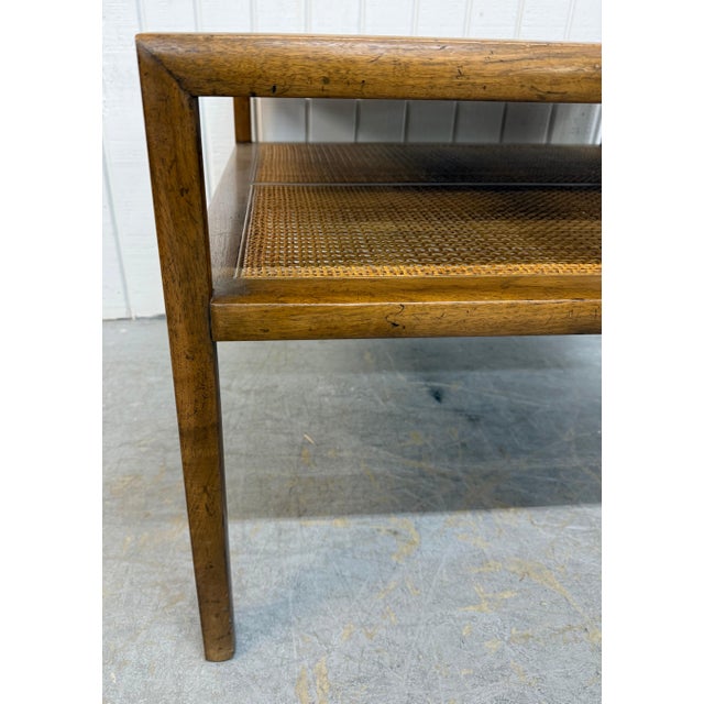 1970s Vintage Baker Furniture Walnut Square Coffee Table For Sale - Image 5 of 7