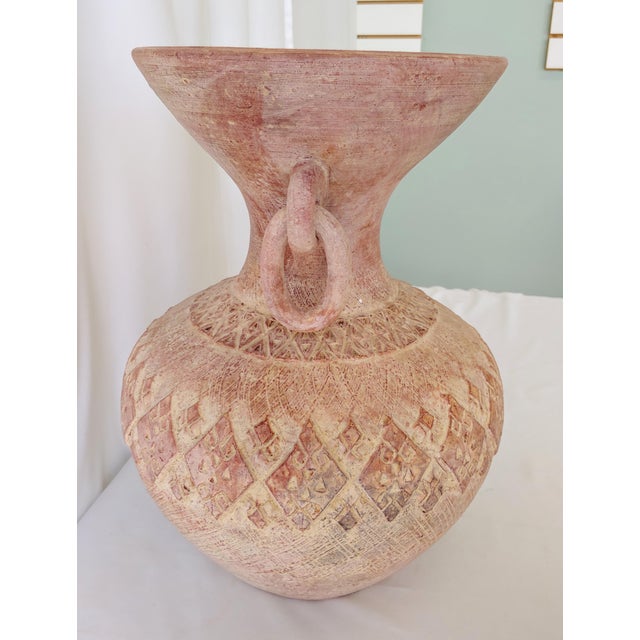 Latin American Tribal Large Decorated Vase Vessel Chairish