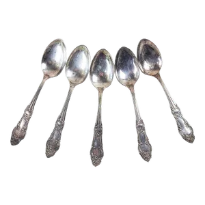 Antique Silverplate Demitasse Spoons - Set of 5