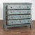 Large pine chest of four drawers flanked with turned columns and decorative carving along top and skirt. The newer,...