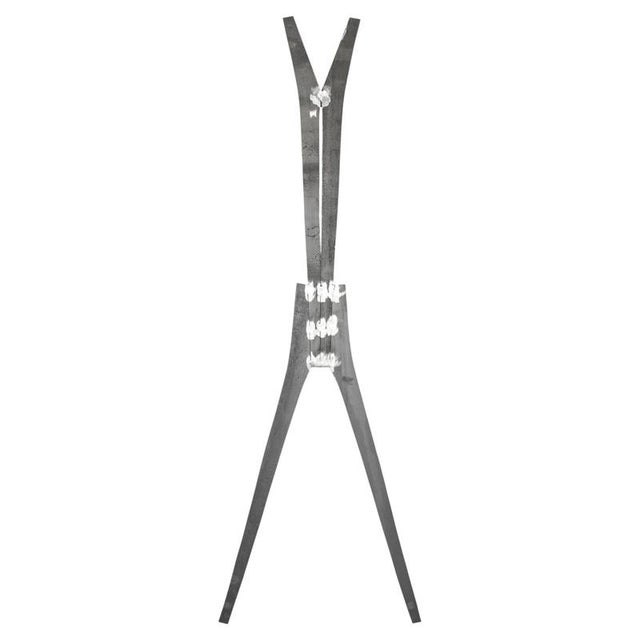 Signes Double Wall Sculpture in Natural Steel by Jean-Baptiste Van Den Heede For Sale - Image 6 of 6