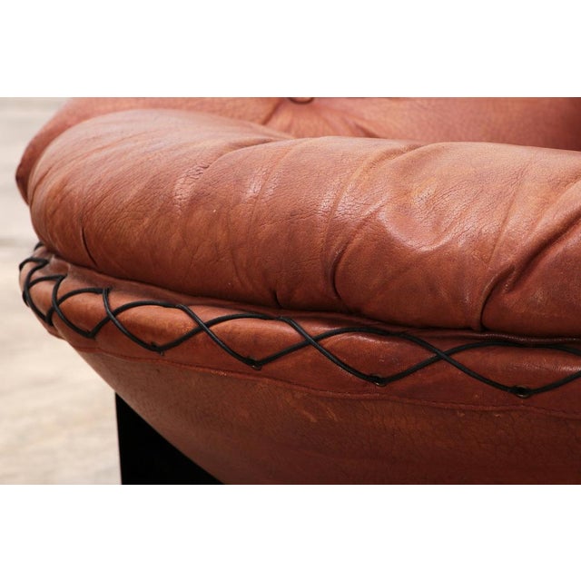 Set of Lounge Set in Cognac Color by Illum Wikkelsø for Ryesberg Møbler, 1970 For Sale - Image 9 of 17