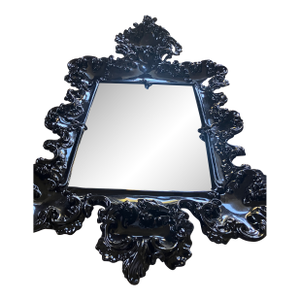 Mid Centurt ItItalian Baroque Murano Porcelain Mirror by Pietro Bogardi Measuring 52 by 28 by 4 Inches 35 Lbs.e