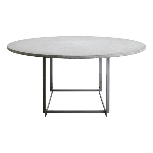 Mid-Century Modern Danish PK54 Dining Table with Cipollini Marble Top by Poul Kjaerholm for E. Kold Christensen, 1960s For Sale