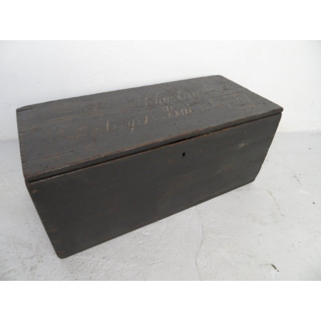 Antique Chest with Inscription, 1890s For Sale - Image 10 of 10