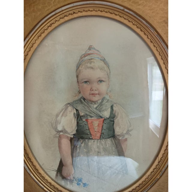 Maud Humphrey “Dutch Girl” Original Watercolor — May Plate From the 1891 Calendar Series For Sale - Image 14 of 16