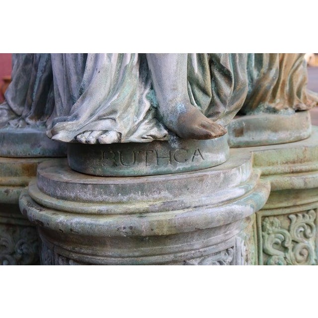 Monumental Classical Greco-Roman Bronze Garden Fountain Life-Sized Females 20th Century For Sale - Image 14 of 18