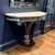 Silver English Hollywood Regency Demilune Marble Top Console For Sale - Image 8 of 8