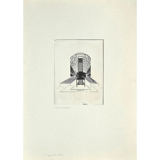 The chair is an original etching on cardboard realized by danilo bergamo in 1975s. Not signed. Good conditions. Danilo...