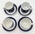 Ink Blue Mid 20th Century Arabia of FInland "Sotka" 6-Piece Dinnerware Designed by Raija Uosikkinen, a Set of 25 Pieces For Sale - Image 8 of 18