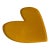 Signed Kerri Rosenthal Yellow Acrylic Heart Sculpture – Retired Design For Sale
