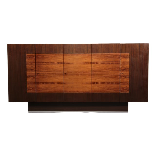 Large Wall Unit with Storage Space and Bar Cabinet, 1970 For Sale