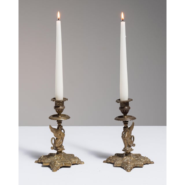 19th Century 19th Century France Napoleon III Brass Candlestick For Sale - Image 5 of 15