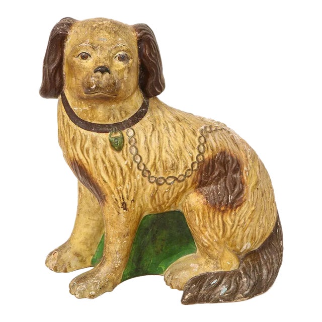 Chalkware Figure of a Seated Spaniel For Sale