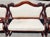 Chinoiserie Antique Asian Rosewood Carved Foo Dogs Living Room Suite 3 Piece Sette 2 Chairs For Sale - Image 3 of 17