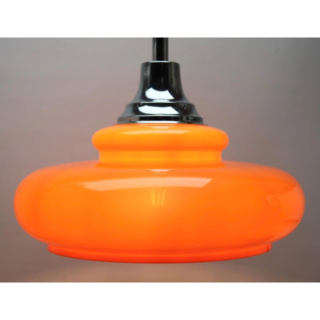 Mid-Century Scandinavian Pendant Light with Acrylic Optical Shade For Sale - Image 9 of 11