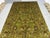 Art Deco Green Afghan Sultani Natural Dye Wool Rug, Persian Floral Botanical Design, 6′9″ × 9′9″ For Sale - Image 3 of 15