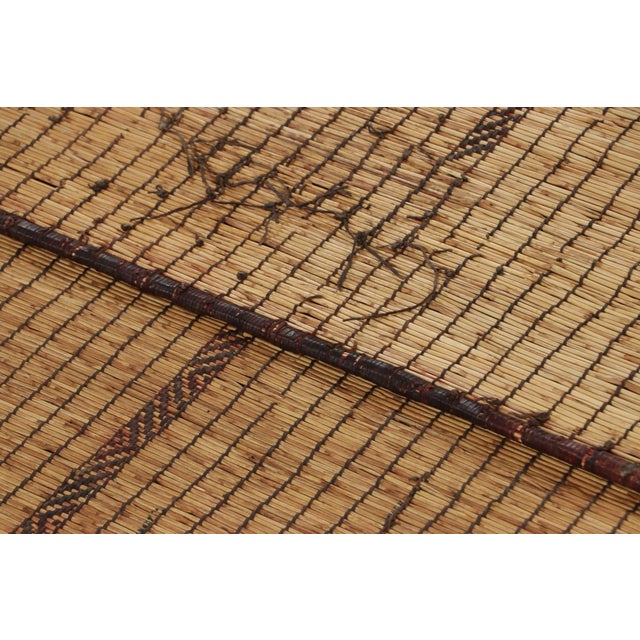 Animal Skin Vintage Tuareg Mat, Beige With Vertical Geometric Stripes - Rug & Kilim For Sale - Image 7 of 7