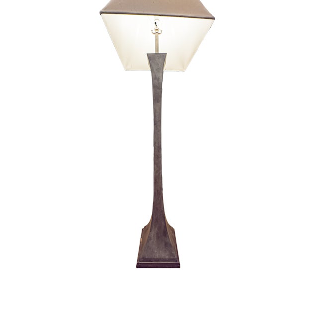 Mid-Century Modern 1960s Verdigris Bronze Floor Lamp For Sale - Image 3 of 14