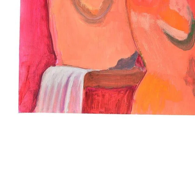 Figurative Original Clair Seglem Portrait Painting of Mannequins in Bright Pink For Sale - Image 3 of 9
