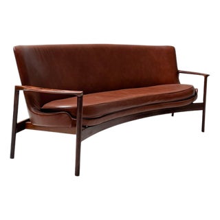 Mid-Century Modern Sofa by Ib Kofod-Larsen for Frõscher, 1970s For Sale
