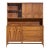 Broyhill Brasilia Mid Century Walnut and Brass Offset Credenza and Hutch For Sale