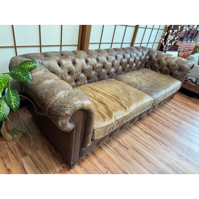 From RH - A masterful reproduction by Timothy Oulton of the classic Chesterfield style, our sofa evokes the grand...