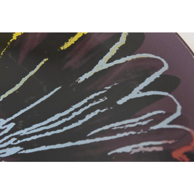 Glass Vintage Rosenthal Glass Flower Plate or Serving Plate Designed After Andy Warhol 80's For Sale - Image 7 of 10