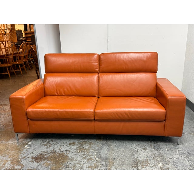 2020s Queen Size Andrew Leather Sleeper Sofa For Sale - Image 5 of 12