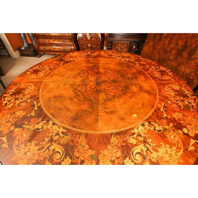 Vintage Extendable Burr Walnut Dining Table, 1990s For Sale - Image 17 of 18