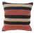 Handmade Black and Beige Striped Turkish Kilim Pillow Cover For Sale