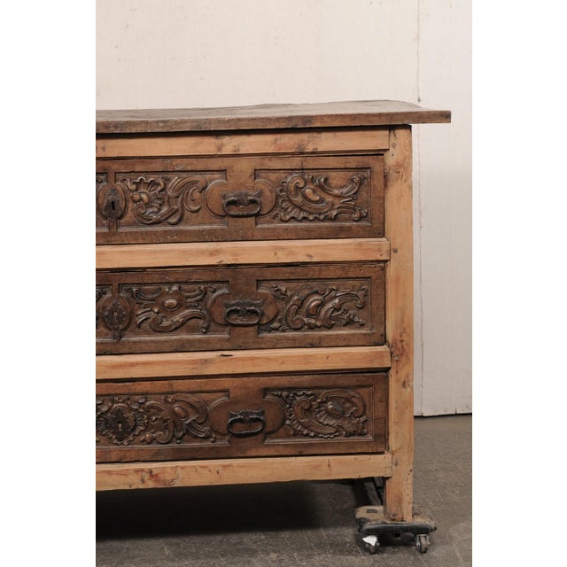 Early 18th C. Italian Robust Baroque Chest For Sale - Image 4 of 11