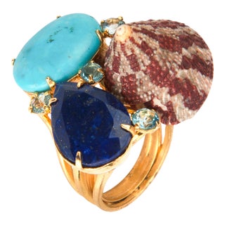 Natasha Ring in Turquoise, size 9 For Sale