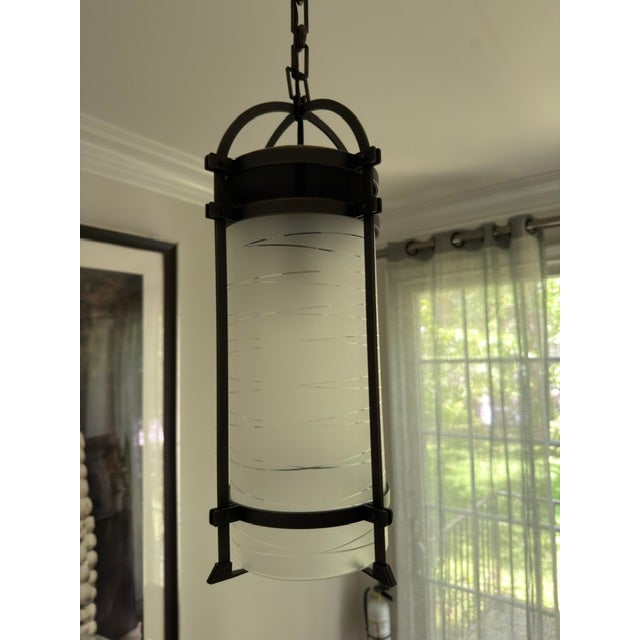Pair of Discontinued Holly Hunt Lantern Pendants, From Solis Betancourt Collection For Sale - Image 4 of 4