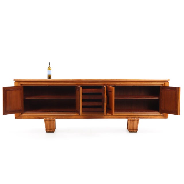 An Important French Art Deco Cherrywood Sideboard / Enfilade, C. 1940. For Sale In Philadelphia - Image 6 of 9
