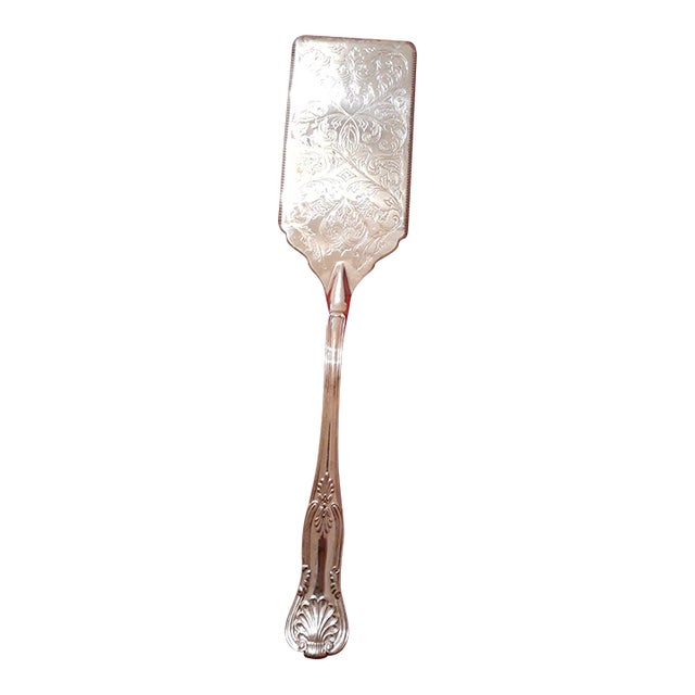 Vintage Sheffield Silverplated Ornate Cake Server For Sale