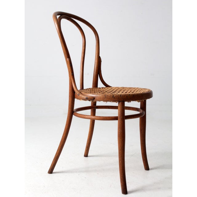 Antique Bentwood Bistro Cafe With Cane Seat For Sale - Image 11 of 13