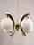 Mid-Century Modern Italian Brass and Opaline Chandelier For Sale - Image 17 of 17