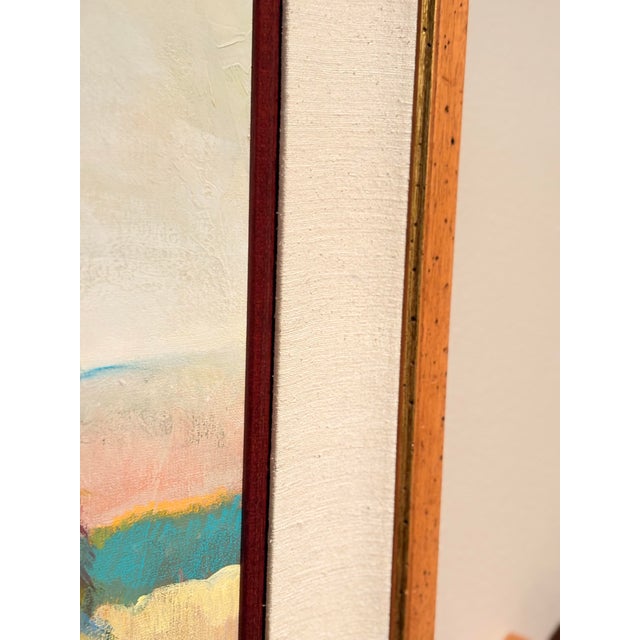 1970s Large Framed Landscape Painting by Artist R. A. Brandes MCM For Sale - Image 10 of 12