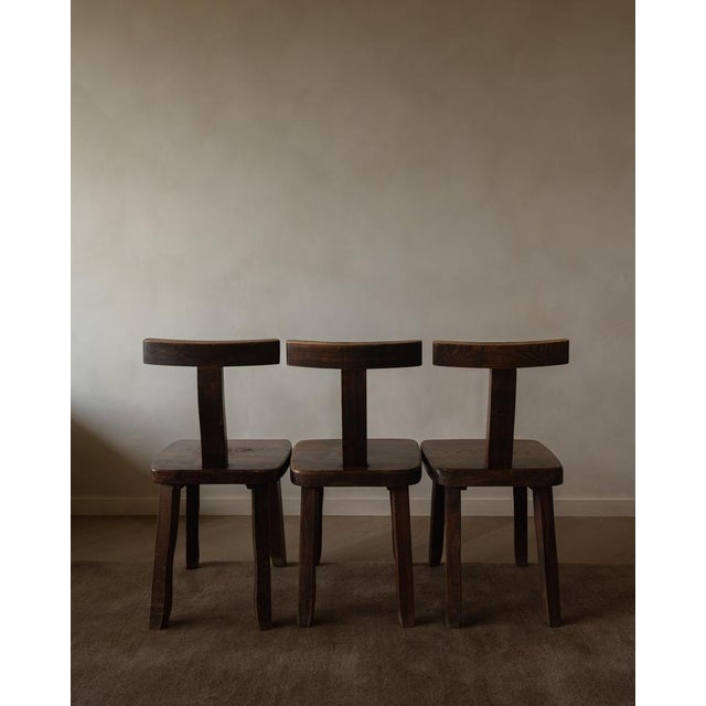 Vintage T Dining Chairs from Aranjou, 1960s, Set of 3 For Sale - Image 4 of 16