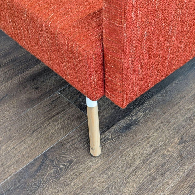 Red HighTower Tombolo Modern Lounge Chair With Wooden Legs For Sale - Image 8 of 8