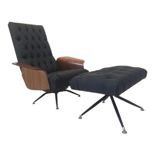 George Mulhauser Lounge Chair & Ottoman for Plycraft For Sale