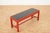 Wooden Side Table with Red Lacquer Black Glass Top For Sale - Image 5 of 13