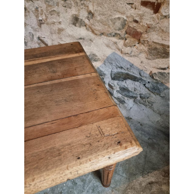 Antique French Oak Table with Drawers, 1900s For Sale - Image 5 of 17