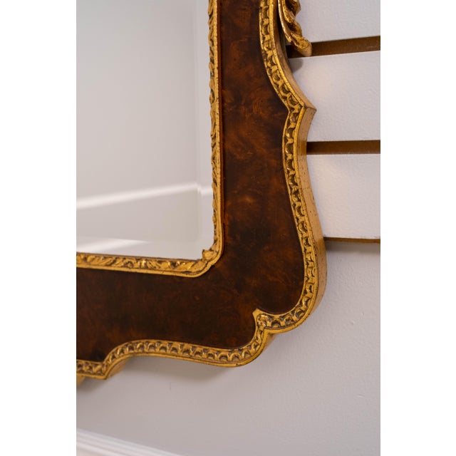 Italian Georgian Style Walnut & Gold Mirror For Sale - Image 11 of 15
