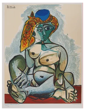 Pablo Picasso, Nude Woman with Turkish Cap, Lithograph
