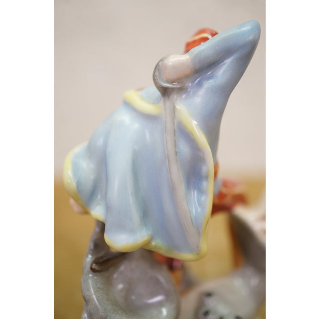 Red Vintage Herend Hussar and Sea Serpent Porcelain Dragon Slayer Figurine 5595 For Sale - Image 8 of 14
