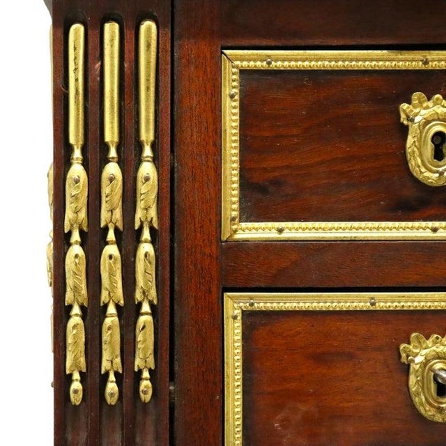Louis XVI Style Lady’s Desk, Bonheur Du Jour; Mahogany, Ormolu & Marble; C1890 For Sale - Image 13 of 18